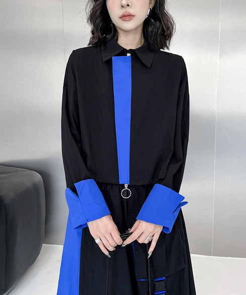 Bicolor Zip Top &  Skirt Co-ord